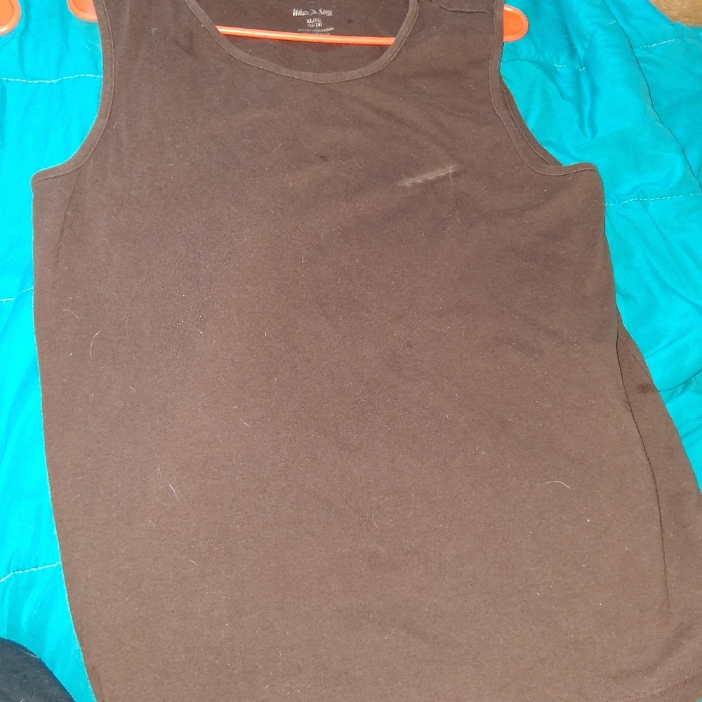 Women's Brown Sleeveless Top